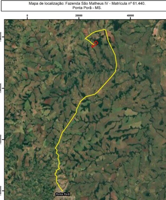FRAÇÃO IDEAL correspondente a 100HA FAZENDA SÃO MATHEUS IV em Ponta Porã/MS