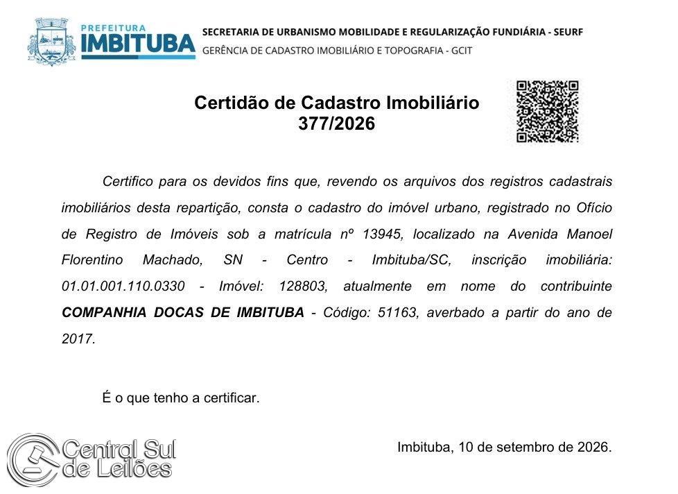Terreno com área de 115.500,00m², dentro da poligonal do Porto de Imbituba, Centro, em Imb em Imbituba/SC - foto 7