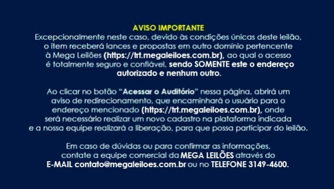 Imagem leilão