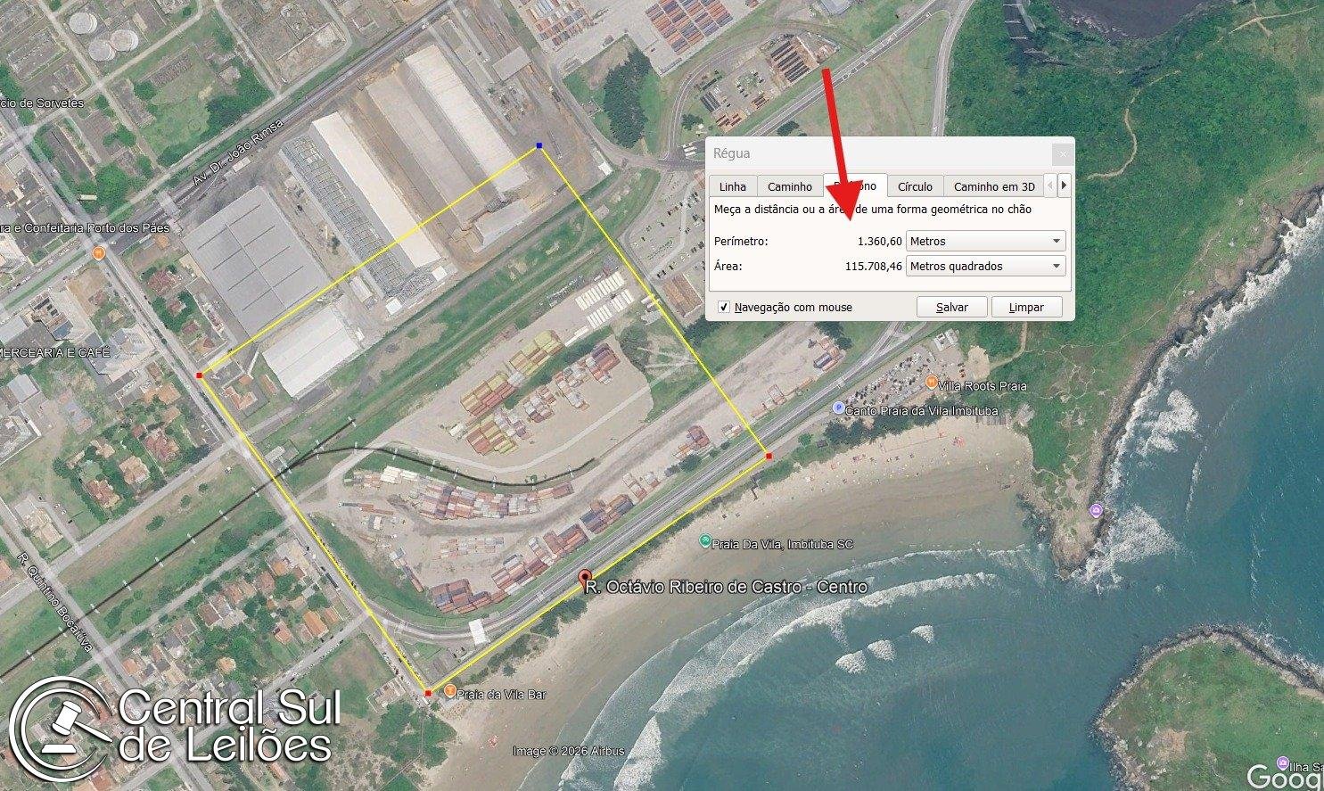 Terreno com área de 115.500,00m², dentro da poligonal do Porto de Imbituba, Centro, em Imb em Imbituba/SC - foto 4