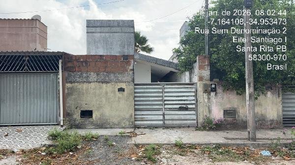 Casa, 53.75 de área total, 53.75 de área privativa, 125.00 de área do terreno,  2 qto(s), em Santa Rita/PB