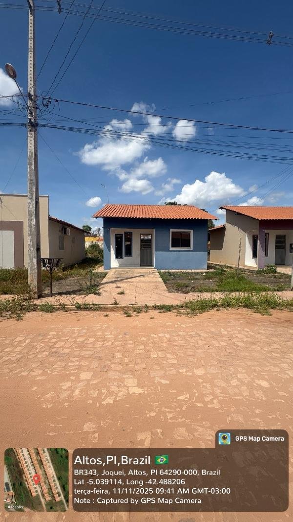 Casa, 66.50 de área total, 66.50 de área privativa, 190.00 de área do terreno,  2 qto(s), em Altos/PI