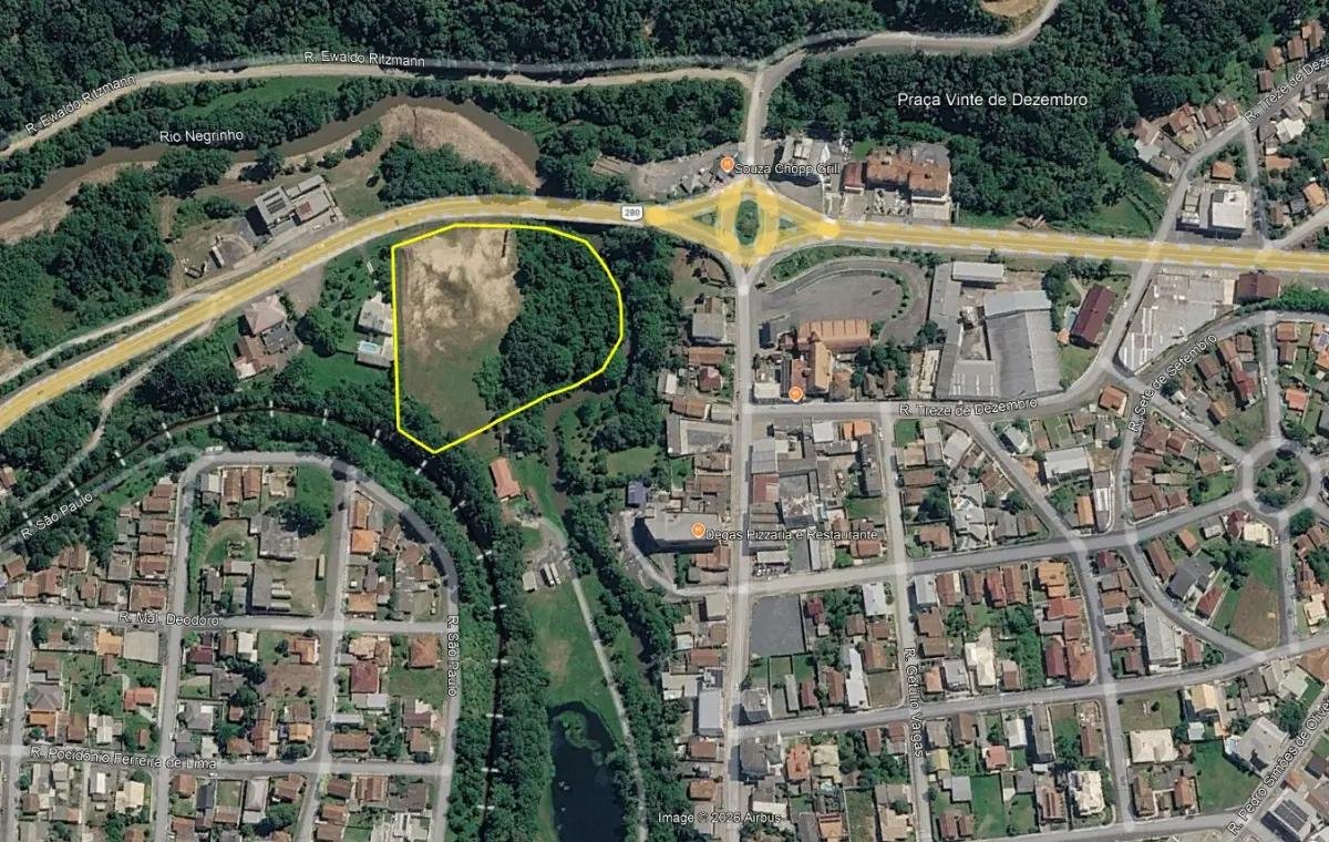 Terreno 15.582,69 m², na Rodovia BR-280, S/N, Bairro Bela Vista, em Rio Negrinho/ SC. em Rio Negrinho/SC