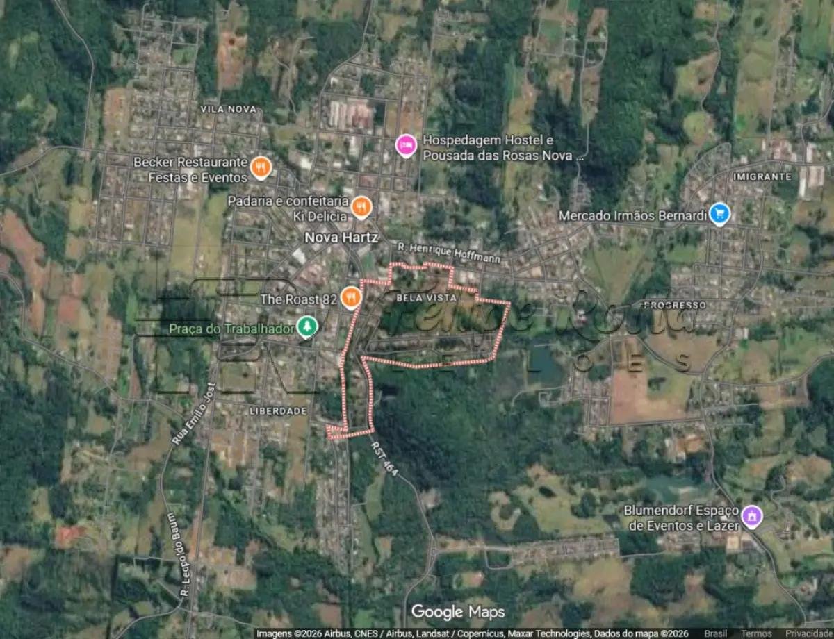 Um terreno urbano com área de 388,15m² em Nova Hartz/RS