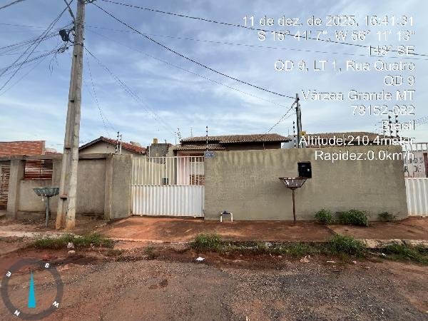 Casa, 56.54 de área total, 56.54 de área privativa, 182.60 de área do terreno,  2 qto(s), em Várzea Grande/MT