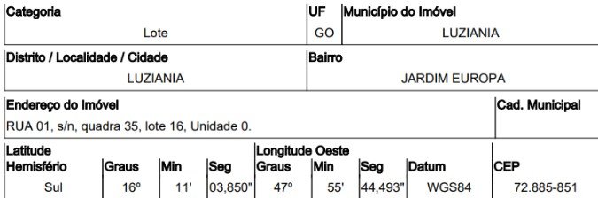 Terreno, 0.00 de área total, 0.00 de área privativa, 352.50 de área do terreno. em Luziânia/GO