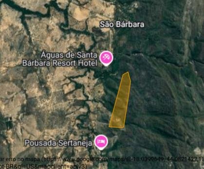 ÁREA DE 60,5799 HA | DENOMINADO FAZENDA SANTA BÁRBARA | AUGUSTO DE LIMA/MG em Augusto de Lima/MG