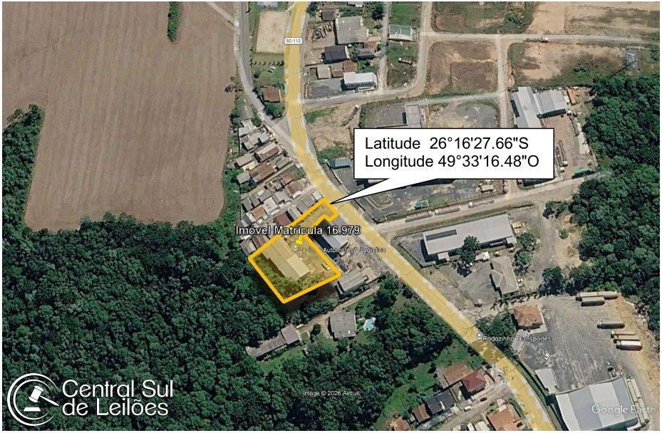 Terreno com área de 2.348,87m², com Galpão comercial, bairro São Pedro, no Município de Ri em Rio Negrinho/SC - foto 2