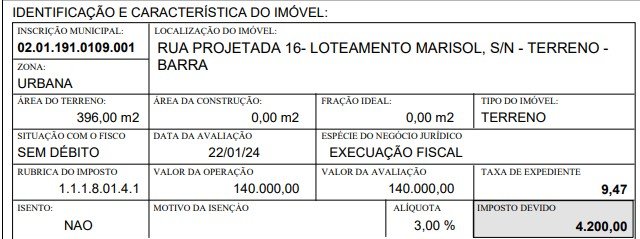 Terreno, 0.00 de área total, 0.00 de área privativa, 396.00 de área do terreno. em Sirinhaém/PE - foto 2