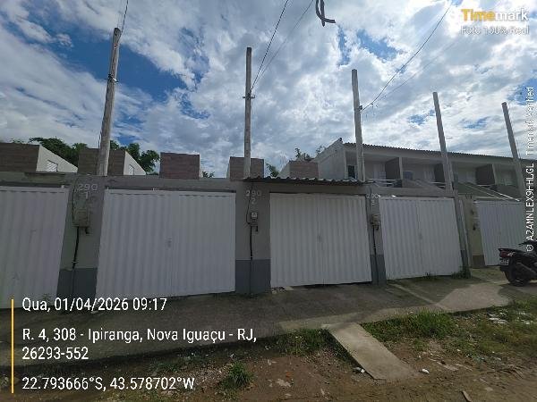 Casa, 52.59 de área total, 33.75 de área privativa, 157.77 de área do terreno,  1 qto(s), em Nova Iguaçu/RJ