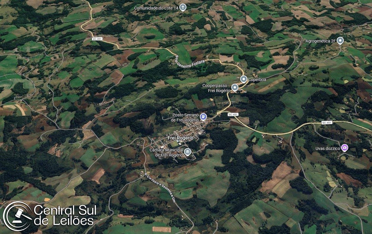 Fração de 20% sobre Terreno rural com área de 61.503,00m², na localidade de Lau Melo, no M em Frei Rogério/SC
