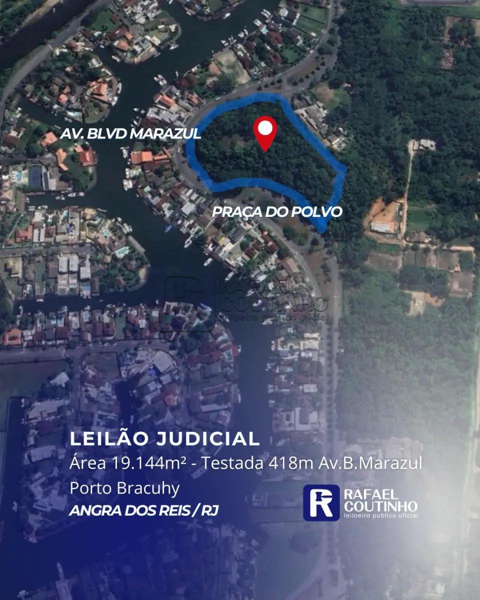 Área 19.144m² com testada de 418m para Av. Blvd. Marazul - Cond Porto Bracuhy, Angra dos R em Angra dos Reis/RJ