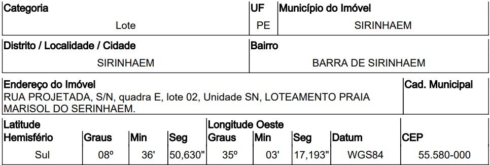 Terreno, 0.00 de área total, 0.00 de área privativa, 396.00 de área do terreno. em Sirinhaém/PE