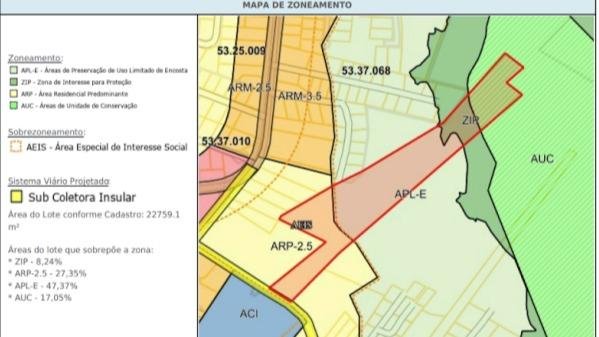 Área 28.886 m² Florianópolis/SC em Florianópolis/SC