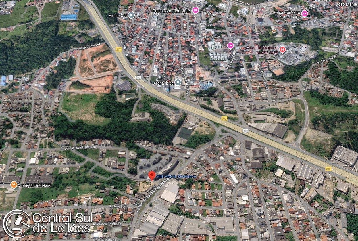 Apartamento nº 108, bloco E, no Complexo Comercial Vitória Center e Villa Vitoria Residenc em São José/SC - foto 2
