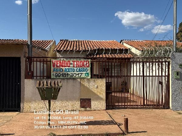 Casa, 54.61 de área total, 54.61 de área privativa, 360.00 de área do terreno,  2 qto(s), em Luziânia/GO