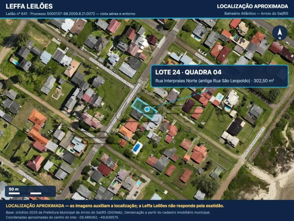 UM TERRENO URBANO, SEM BENFEITORIAS, COM ÁREA DE 302,50M², SITUADO NO LUGAR DENOMINADO BAL em Arroio do Sal/RS - foto 1