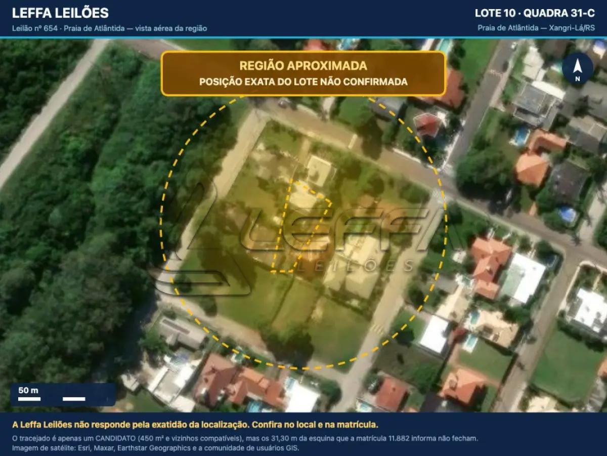 UM TERRENO URBANO, SEM BENFEITORIAS, COM A ÁREA DE 450,00M², SITUADO NO LUGAR DENOMINADO P em Xangri-lá/RS
