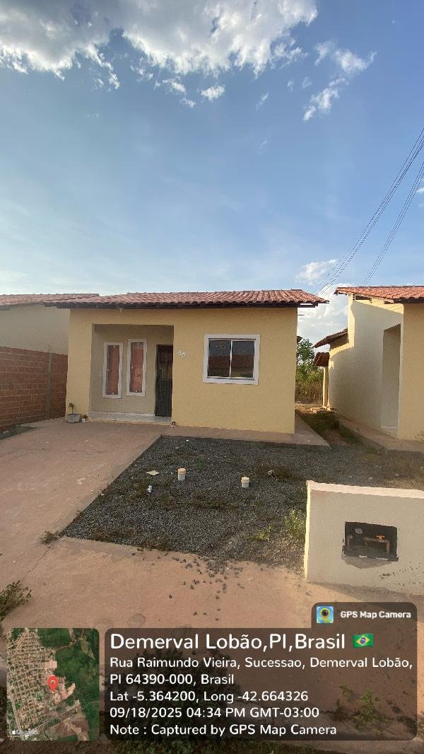 Casa, 54.40 de área total, 54.40 de área privativa, 164.46 de área do terreno,  2 qto(s), em Demerval Lobão/PI