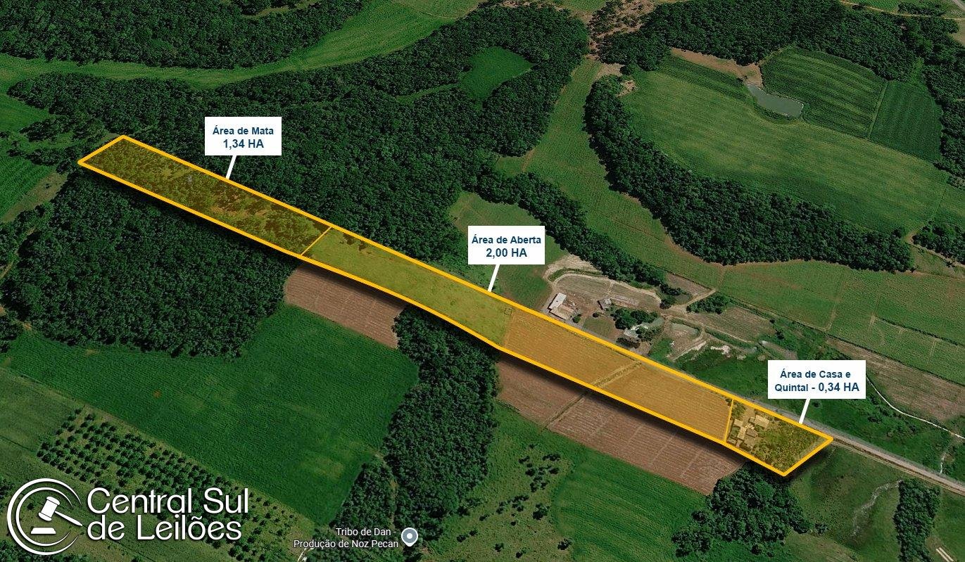 Terreno rural com área de 36.815,98m², na localidade de Pontão, no Município de Araranguá/ em Araranguá/SC