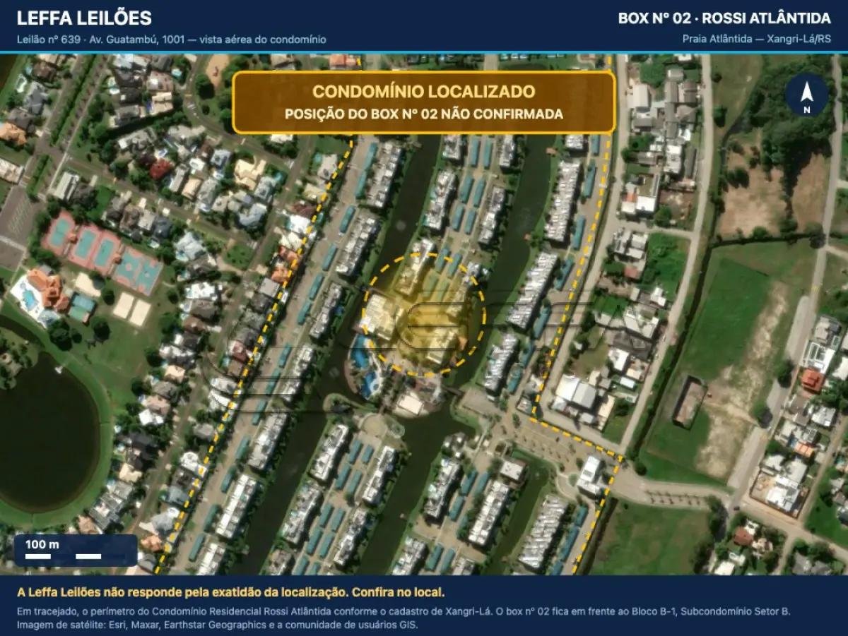 UM BOX DE ESTACIONAMENTO, MEDINDO 12,500M², DO CONDOMÍNIO RESIDENCIAL ROSSI ATLÂNTIDA, NA em Xangri-lá/RS