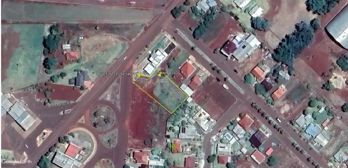 Terreno de 1.485,42 m², situado na rua Padre Cristóvão de Mendonça, S/Nº, São Miguel das M em São Miguel das Missões/RS
