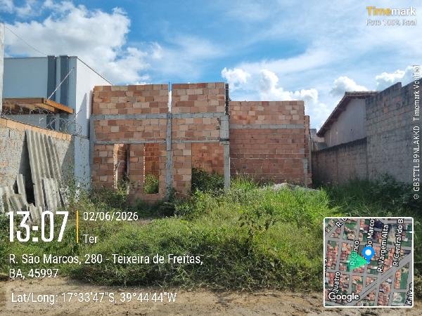 Terreno, 0.00 de área total, 0.00 de área privativa, 200.00 de área do terreno. em Teixeira de Freitas/BA