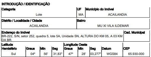 Terreno, 0.00 de área total, 0.00 de área privativa, 2238.28 de área do terreno. em Açailândia/MA - foto 3