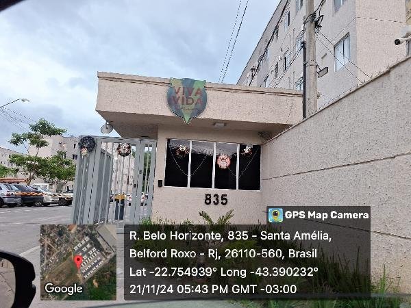 Apartamento, 43.29 de área total, 43.29 de área privativa, 0.00 de área do terreno,  2 qto em Belford Roxo/RJ