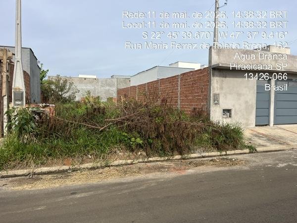 Terreno, 0.00 de área total, 0.00 de área privativa, 160.00 de área do terreno. em Piracicaba/SP