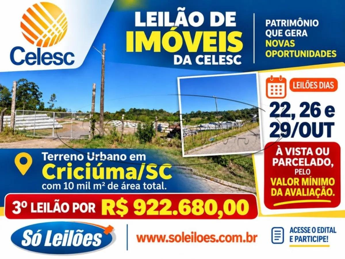TERRENO URBANO EM CRICIÚMA/SC em Criciúma/SC