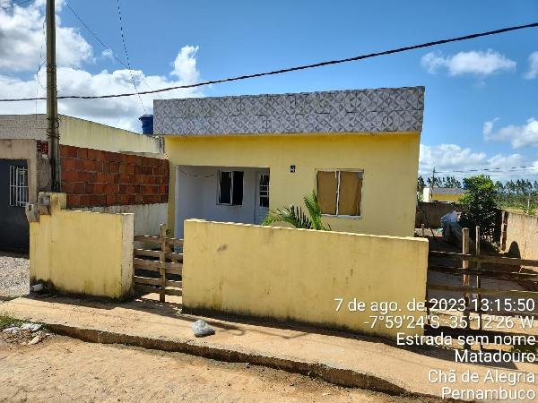 Casa, 0.00 de área total, 57.81 de área privativa, 127.50 de área do terreno,  2 qto(s), a em Chã de Alegria/PE