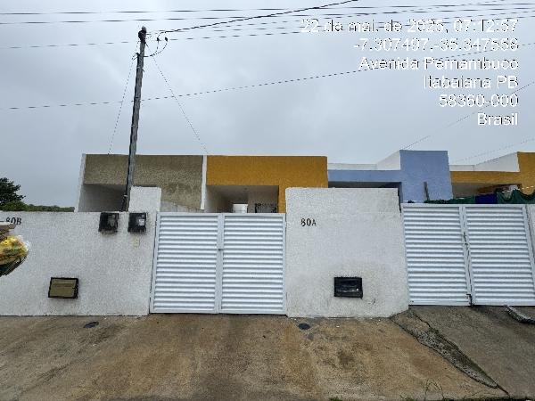 Casa, 89.10 de área total, 54.00 de área privativa, 85.50 de área do terreno,  2 qto(s), a em Itabaiana/PB - foto 1